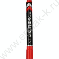Маркер перм. /красный/ 1,5-5мм косой Think | Фото 2