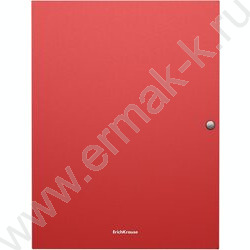 Папка-конверт на кнопке А4 Matt Classic красная 8мм с 3 клапанами | Фото 1
