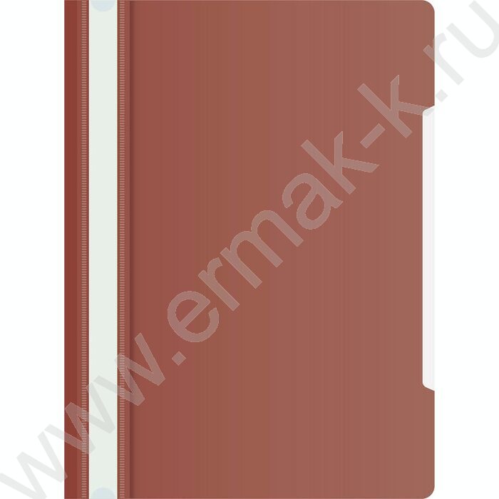 Скоросшиватель пл коричневый прозрач.верх.лист | Фото 1