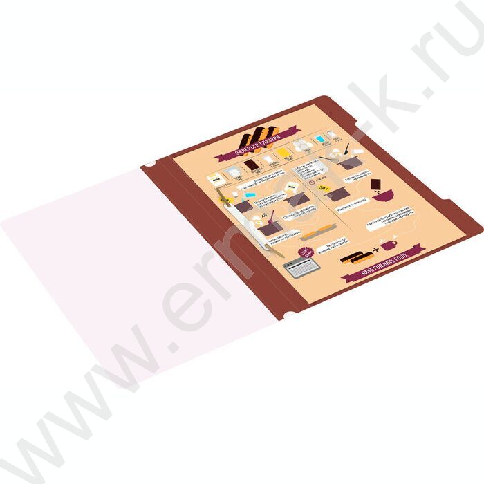 Скоросшиватель пл коричневый прозрач.верх.лист | Фото 6