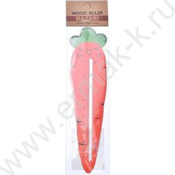 Линейка  дер. 12см "Carrot" ОПП- упаковка | Фото 3