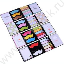 Бумага д/записей  c липким краем 5 блоков полос + 3 блока усов + 2 квадратных блока по 18 л | Фото 2