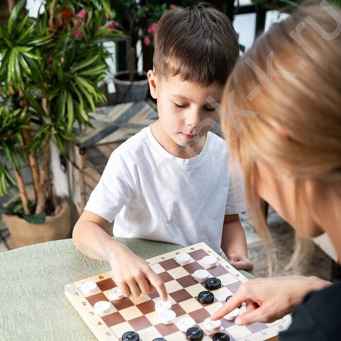 Шашки поле 29см*29см (пласт.фишки в дер.упаковке) | Фото 4