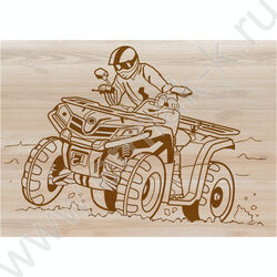 Набор д/творчества Выжигание.Доски для выжигания 2 шт "Квадроцикл и Мотоцикл" (блистер) | Фото 5