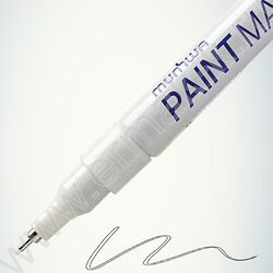 Маркер-краска /белый/ 1мм круг "Extra Fine Paint Marker" /нитро-основа | Фото 3