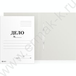 Скоросшиватель Дело картон белый 0,5мм 320г/м² мелованный пробитый | Фото 1