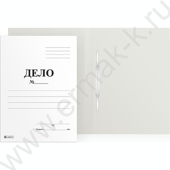 Скоросшиватель Дело картон белый 0,5мм 320г/м² мелованный пробитый | Фото 1