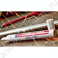 Маркер д/пром. графики - лак /белый / 2-4мм круг Edding | Фото 2