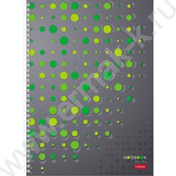 Тетрадь  96л А4 клетка/спираль/тв.обл. "Point_Green" /глянц. ламинация | Фото 1