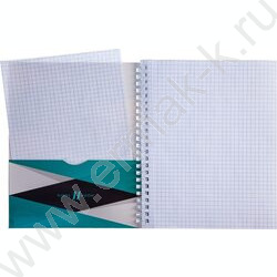 Тетрадь 100л клетка/спираль/карман "WorkBook" /лак/ | Фото 2