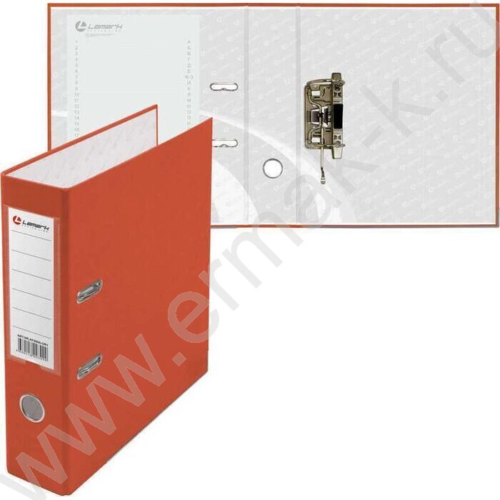 Файл 80мм PP собранный метал.окантовка оранжевый с карманом | Фото 2