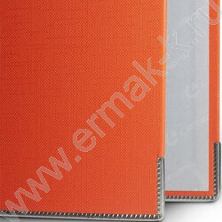 Файл 80мм PP собранный метал.окантовка оранжевый с карманом | Фото 4