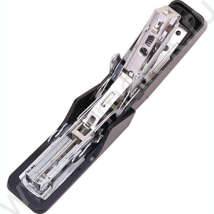 Степлер №24-26/6  30л черный /встроенный антистеплер /вместимость скоб - 50шт. | Фото 4