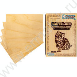Набор д/творчества Выжигание.Доски для выжигания 5 шт "Без рисунка. Для собственных идей" | Фото 3