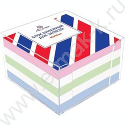 Бумага д/записей  9*9*5см пласт/бокс, цветной 65 г/м², 90% | Фото 1