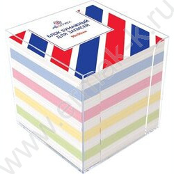 Бумага д/записей  9*9*9см пласт/бокс, цветной 65 г/м², 90% | Фото 1