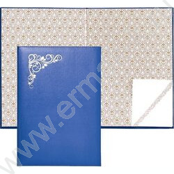 Папка адресная "Виньетка" бум/винил синяя | Фото 1