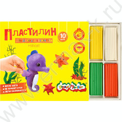 Пластилин  10цв 150г Каляка-Маляка+стек д/творчества | Фото 3
