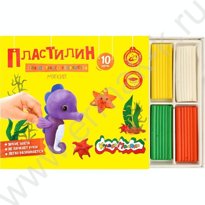 Пластилин  10цв 150г Каляка-Маляка+стек д/творчества | Фото 3