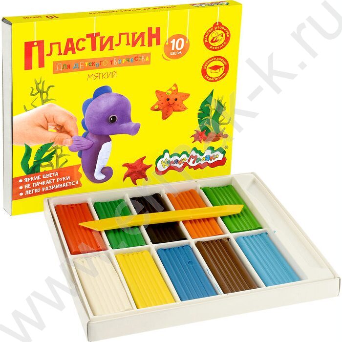 Пластилин  10цв 150г Каляка-Маляка+стек д/творчества | Фото 4
