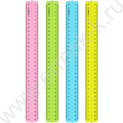 Линейка пл 30см с держателем флюор прозр. | Фото 1