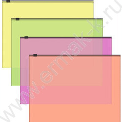 Папка-конверт на молнии А4 Zip Fizzy Neon /ассорти | Фото 1