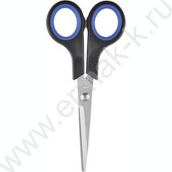 Ножницы 14см титан.лезвия, двухцветные прорезиненные кольца,картон.блистер индивидуальная маркир | Фото 1