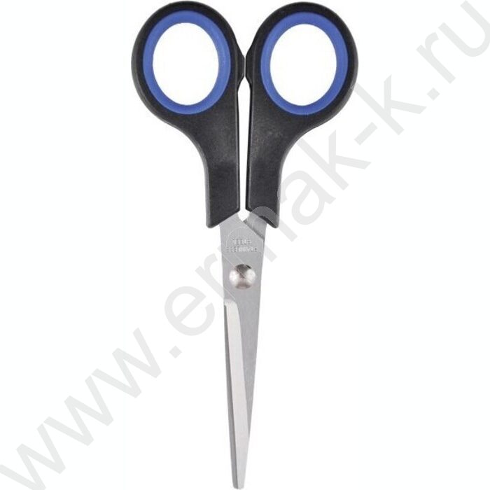 Ножницы 14см титан.лезвия, двухцветные прорезиненные кольца,картон.блистер индивидуальная маркир | Фото 1