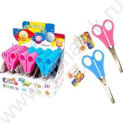 Ножницы для левшей 13см детские Cosmo Left пластиковые кольца, ассорти, картон. дисплей | Фото 2