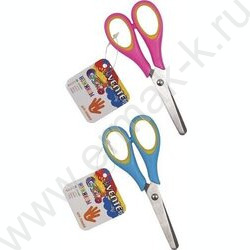 Ножницы для левшей 12,4см детские Cosmo Lefthander прорезин кольца, ассорти, картон. дисплей | Фото 1