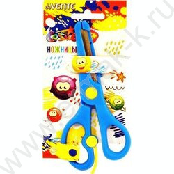 Ножницы 13см детские Cosmo пл.кольца, защита на лезвиях, карт. блистер | Фото 1
