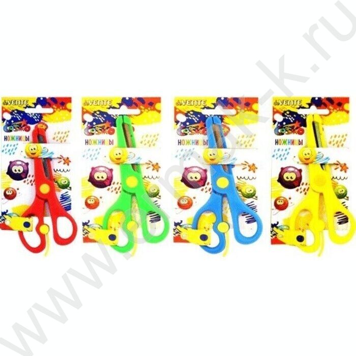 Ножницы 13см детские Cosmo пл.кольца, защита на лезвиях, карт. блистер | Фото 3