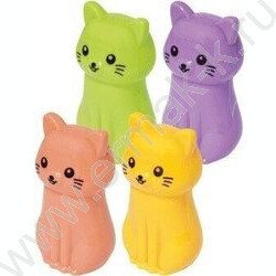 Точилка 1отв. пластик/с контейнером/ Котенок, ассорти | Фото 1