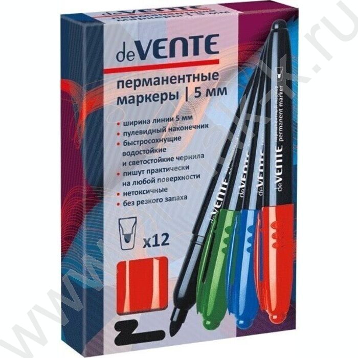 Маркер перм. /красный/ 5мм круг | Фото 3