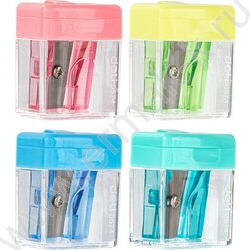 Точилка 1отв. пластик Cubic ассорти /дисплей | Фото 1