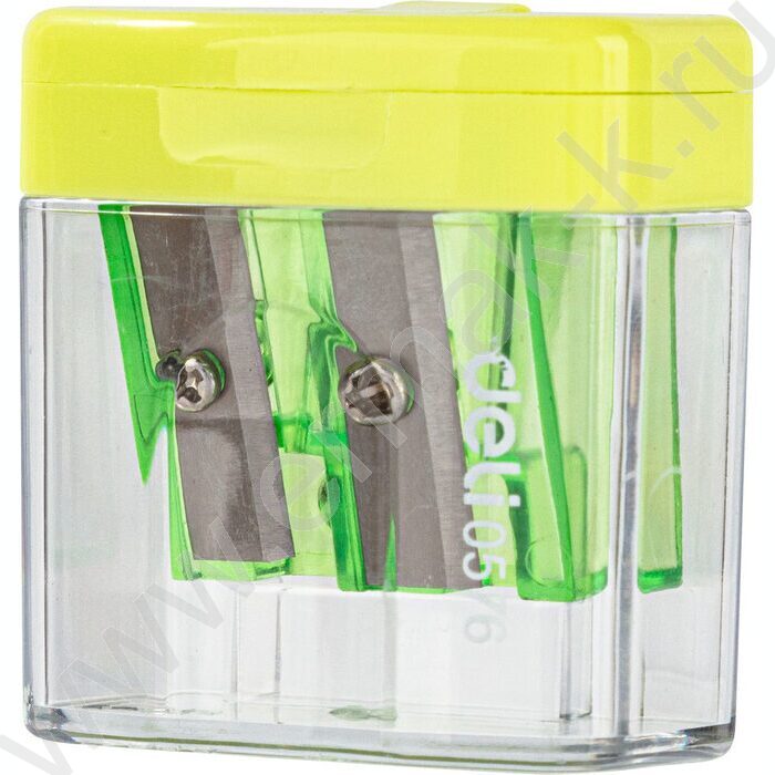 Точилка 2отв. пластик Cubic ассорти /дисплей | Фото 1