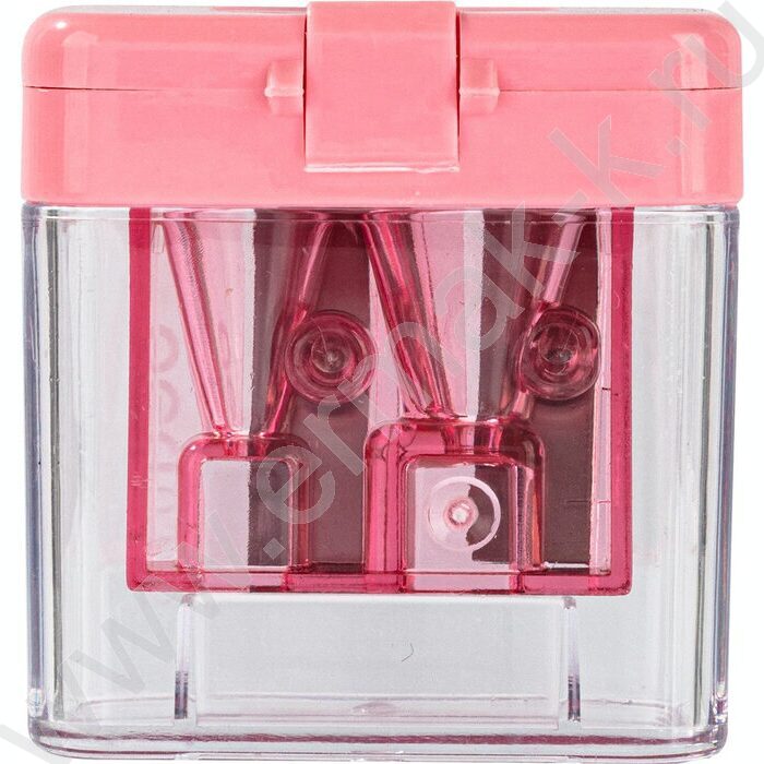 Точилка 2отв. пластик Cubic ассорти /дисплей | Фото 2