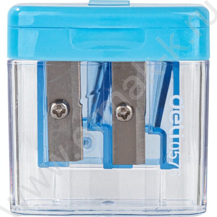 Точилка 2отв. пластик Cubic ассорти /дисплей | Фото 3