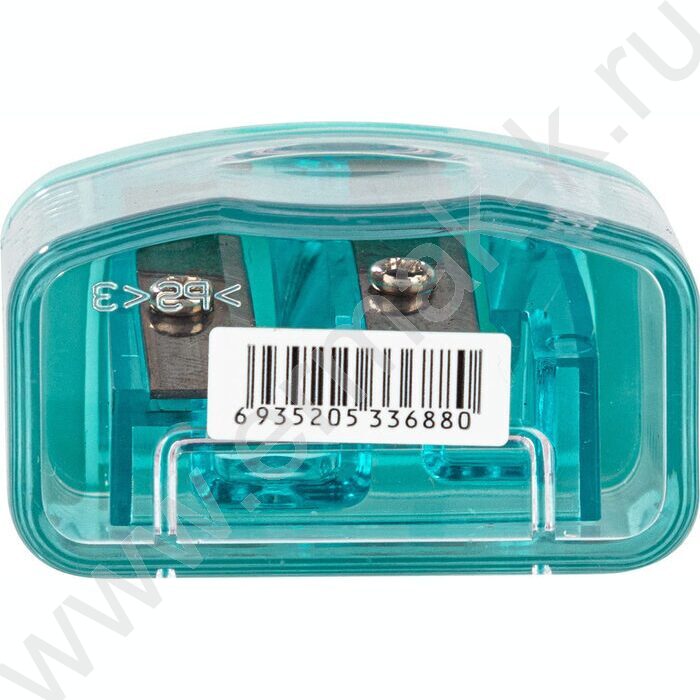 Точилка 2отв. пластик Cubic ассорти /дисплей | Фото 4