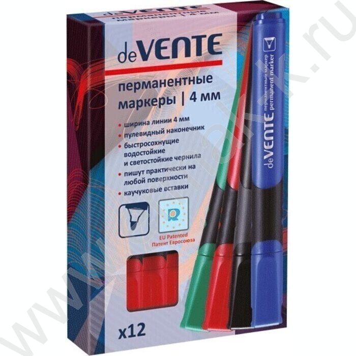 Маркер перм. /красный/ 4мм круг | Фото 2