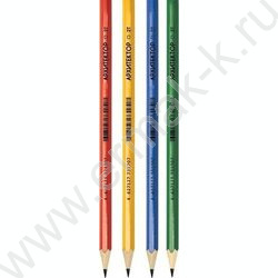 Карандаш ч/гр 2Т (2Н) "Архитектор" 2мм, шестигран, заточенный, цвет корпуса - ассорти | Фото 1