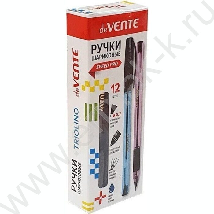 Ручка шар Triolino Pastel синяя 0,7мм /игла, трехгран. корпус - ассорти, резин. держатель | Фото 4