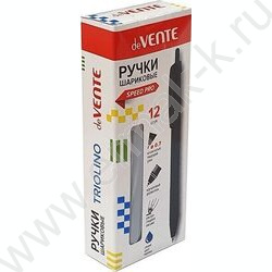 Ручка шар Triolino Soft синяя 0,7мм /игла, трехгран. черный корпус, ультра гладкое письмо | Фото 2