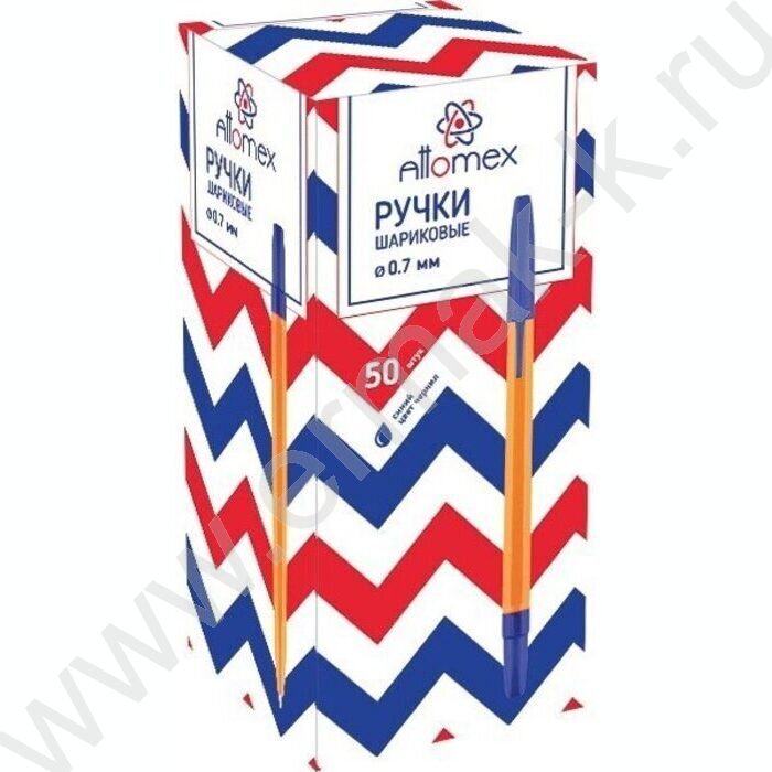 Ручка шар 0,7мм синяя /желтый корпус | Фото 2