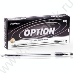 Ручка шар на масл.основе "Option" черная 0,5мм | Фото 4