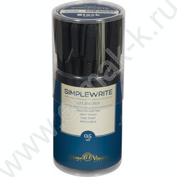 Ручка гелевая синяя 0,5мм  SimpleWrite Black | Фото 5