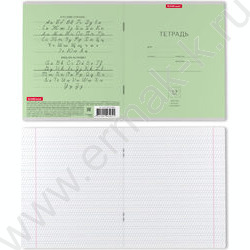Тетрадь  12л линейка косая частая "Классика" зеленый | Фото 2