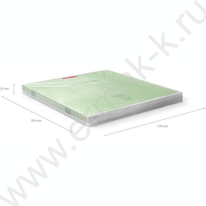 Тетрадь  12л линейка косая частая "Классика" зеленый | Фото 5