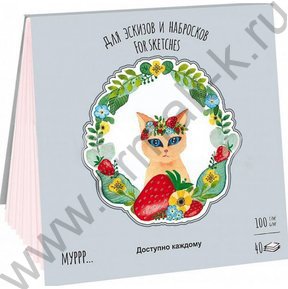 Планшет д/эскизов и зарисовок 40л 210*210 "Времена Кошек.Лето"