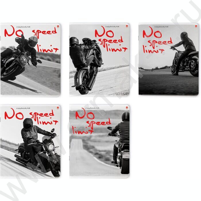 Тетрадь  48л клетка "Мото.Контрасты" ассорти | Фото 1